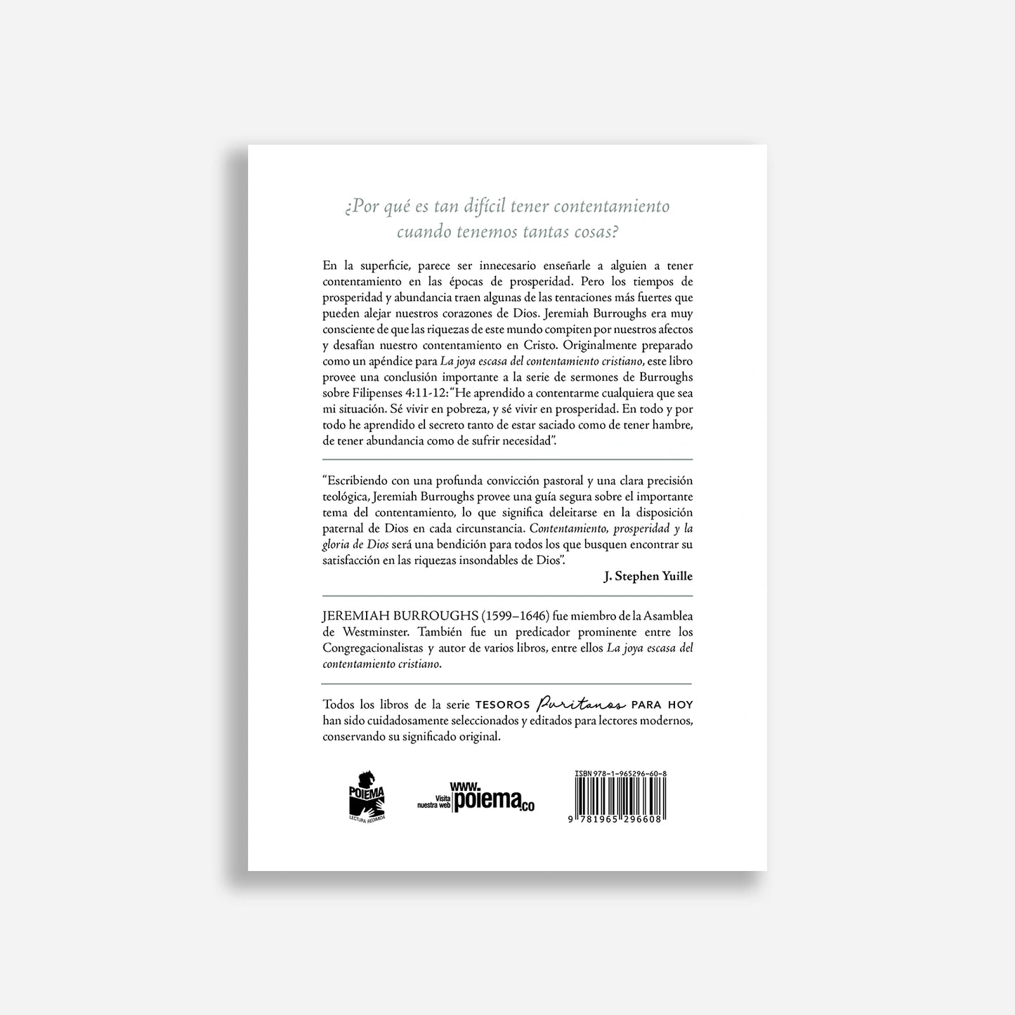 Contentamiento, prosperidad y la gloria de Dios